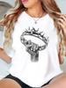 Dark Fantasy Crown TShirt Vintage Gothic Hand Holding Crown Unisex Tee