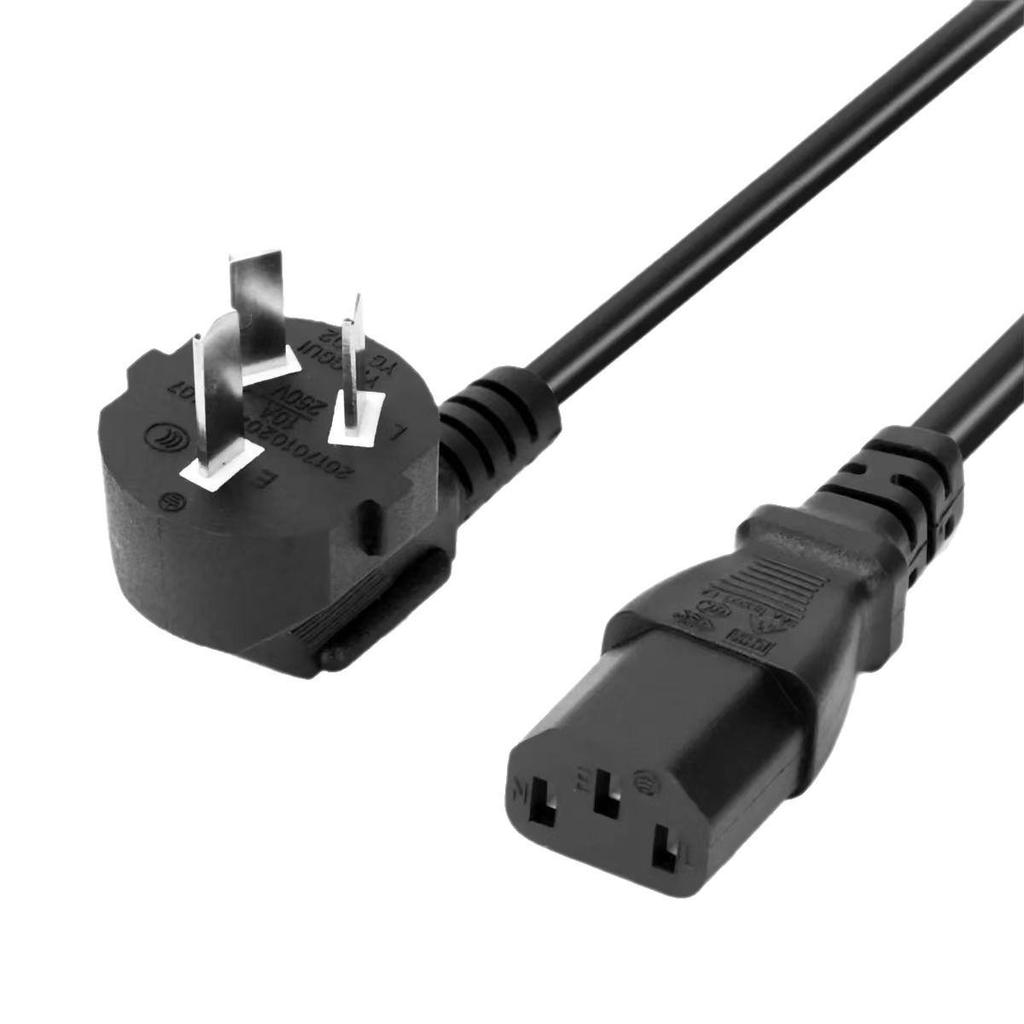 National Standard Pure Copper 3-Hole Power Cord with Plug for High-Power Devices (0.75, 1.0, 1.5 sqmm)