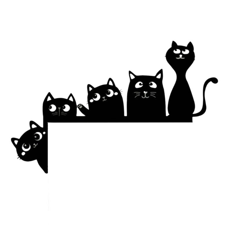 Sturdy Metal Cats Silhouettes for Door Frames Stylish Home Accent Accessory in Various Poses Home Accessory Decoration