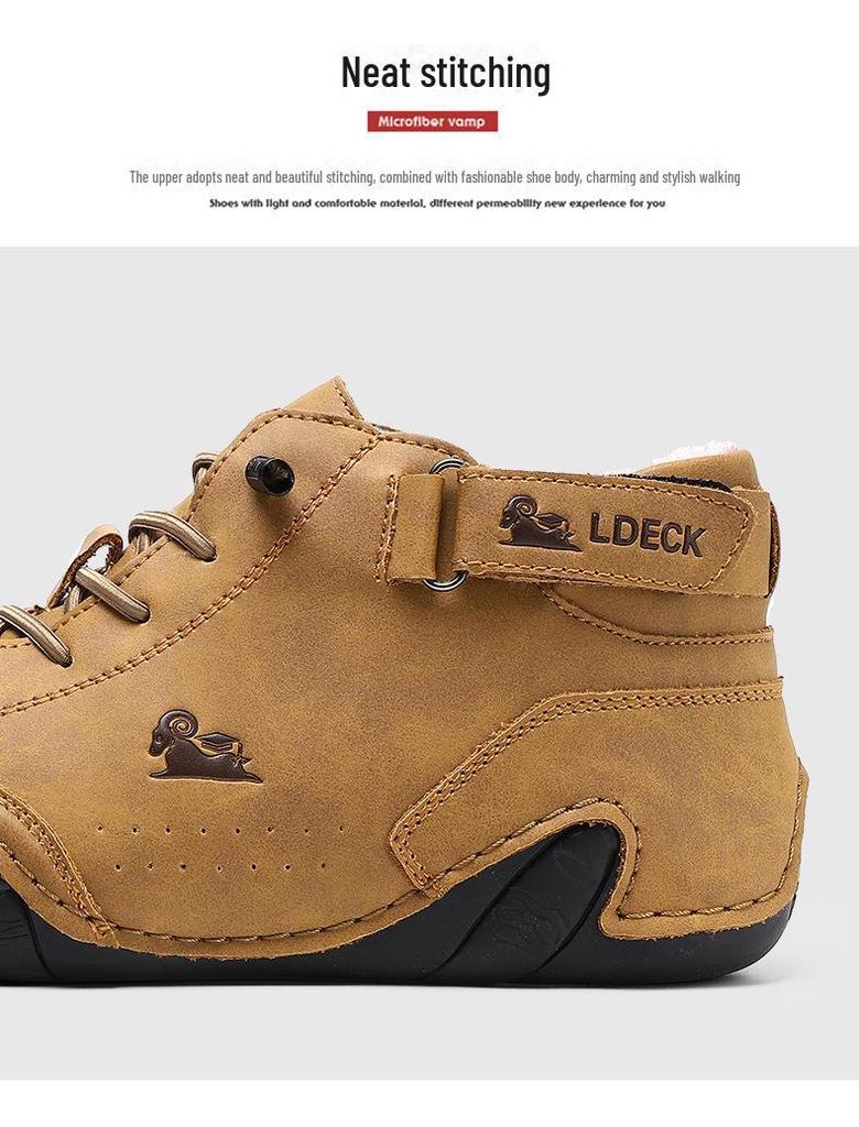 Men's Plus Velvet Martin Boots: Warm, High-Top, Winter Cotton Sports Shoes