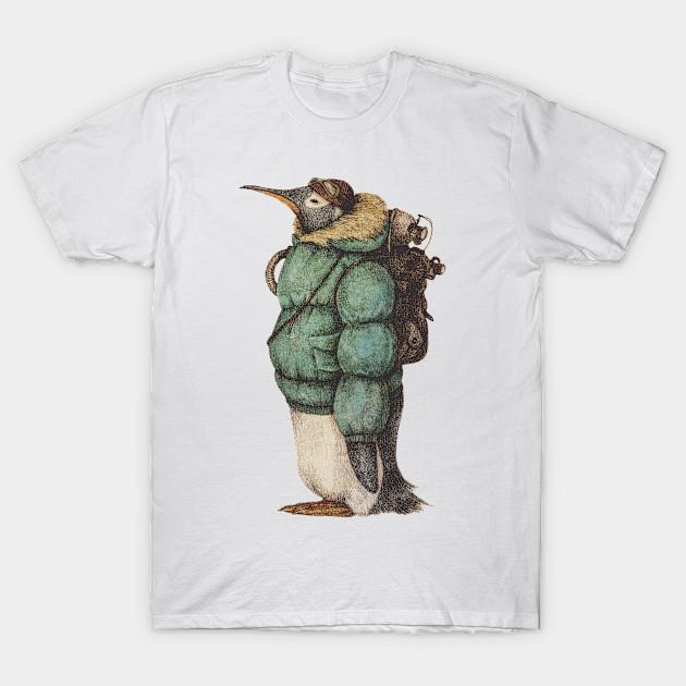 Men Black Print T-shirt Arctic Explorer Green No-Cut Transfer Paper Print Cotton Tshirt XL белый