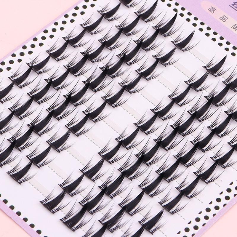 Simulation False Eyelashes Comic Elf Self Adhesive Individual Cluster Reusable Segmented Winged Thick Lash Extension 12Mm