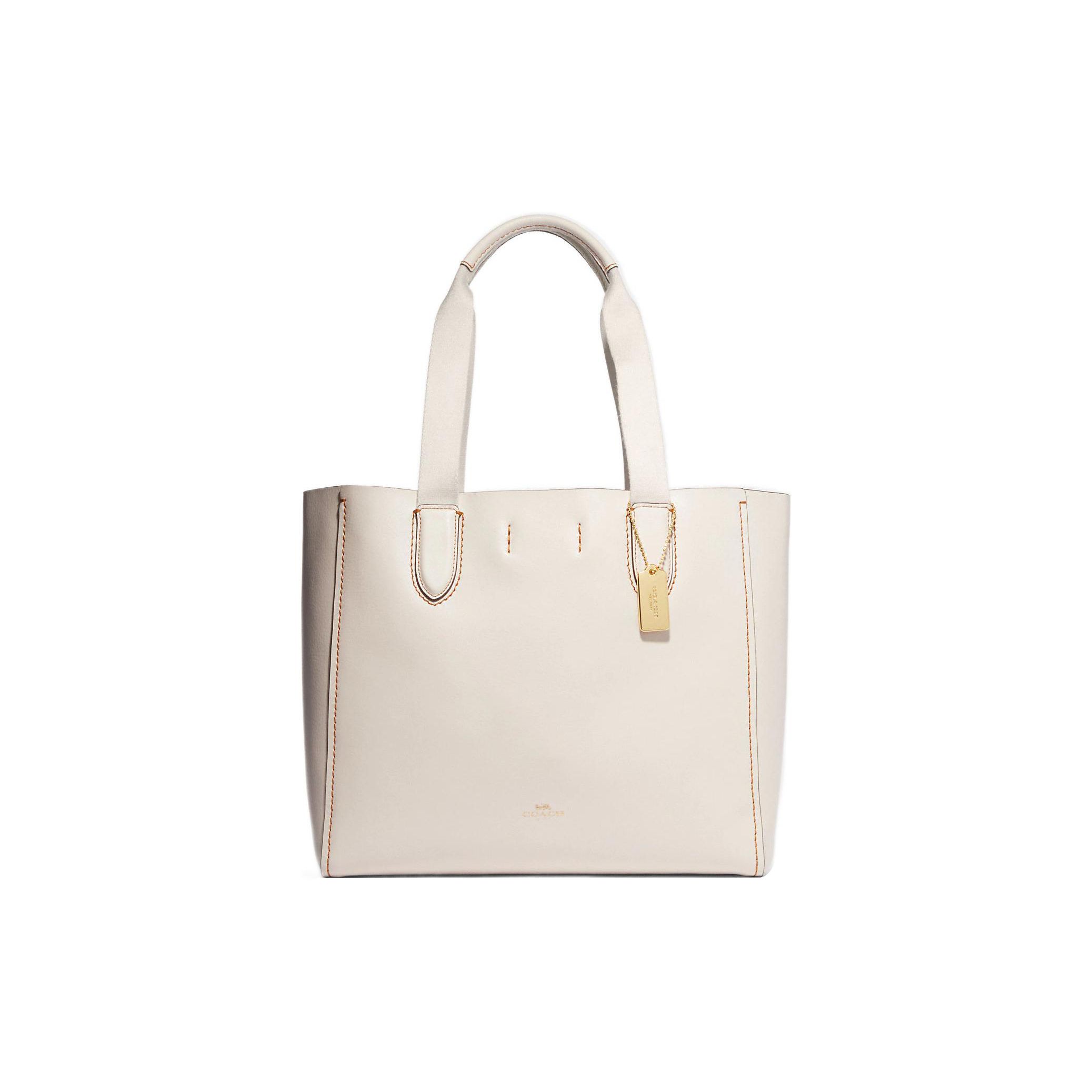 

Coach Derby 32 Snap Closure Pebbled Leather Tote Bag Women tote bags White 58660-IMCHK Basic Set (Bag+Dust Bag)