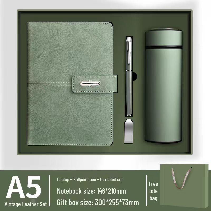 Corporate Gift Set: A5 Notebook, Thermos Cup, B5 PU Diary with Custom Logo