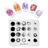 kads Flower 036 Overprint Bloom Flowers Stamp Templates DIY Plate Image Manicure Tools Nail Art Stamping Plates
