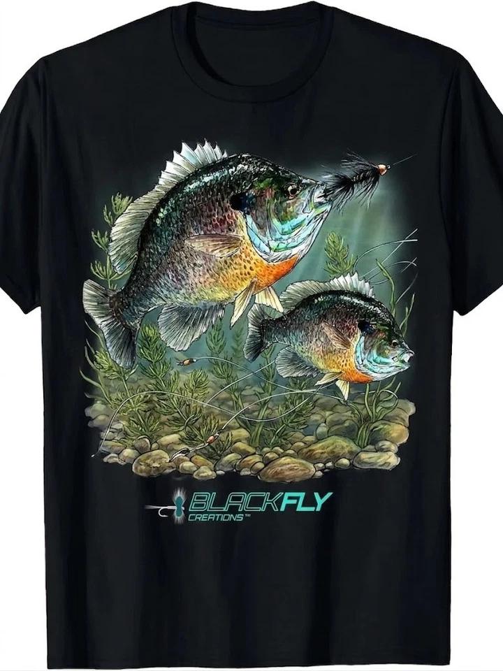 Black Fly Bluegill Fishing T-Shirt 2026 S