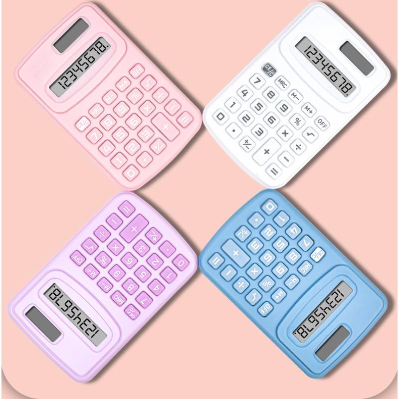 Teaching Tool Mini Solid Color Calculator Portable Calculation Teaching Simple Office Financial Equipment Office Electronics