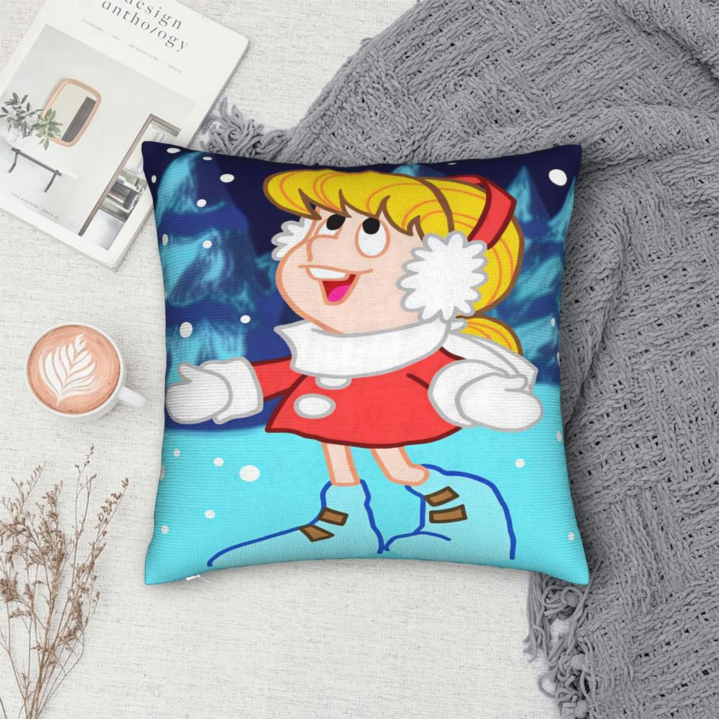 Pillow Case Snowman Frostys Soft Pillow Cover For Sofa Bedroom Home Decor Vintage Pillowcases