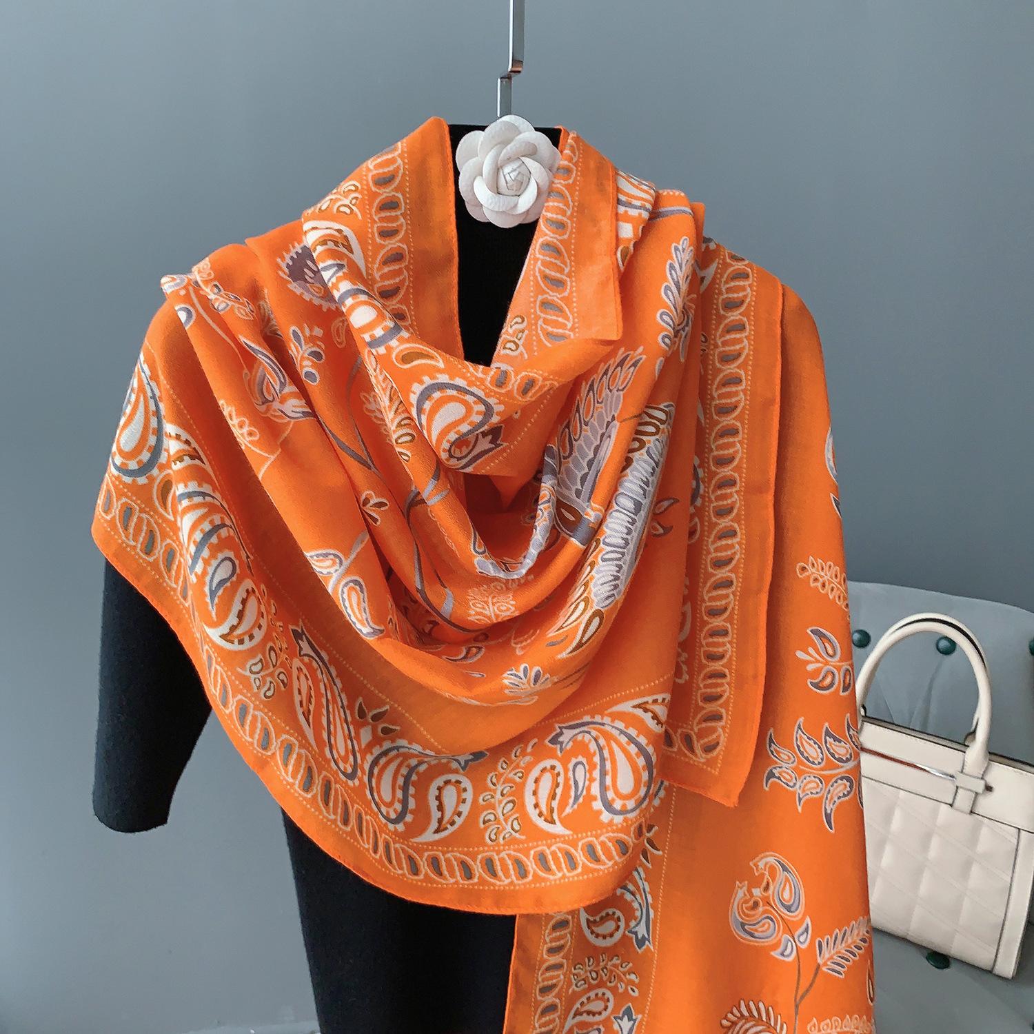 

Scarf women s winter high-end fashion high-end warm shawl 2025 new cotton and linen feel versatile scarf 180*85cm