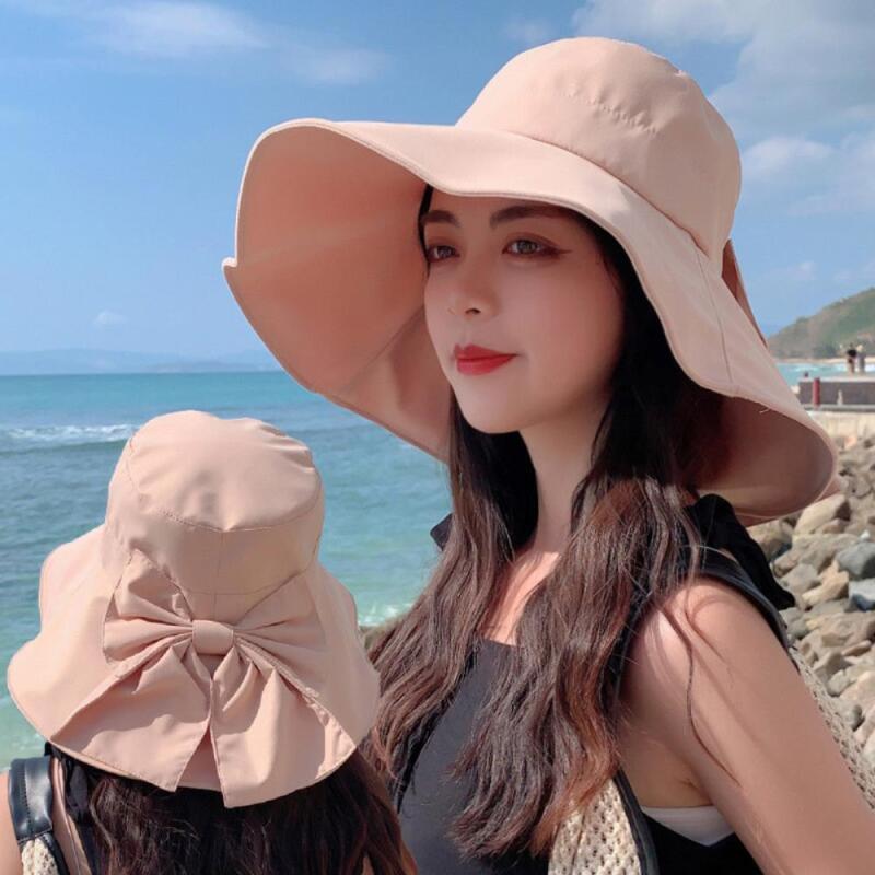 Женская широкополая минималистичная шляпа-ведро из ленты C7912_Red Orange