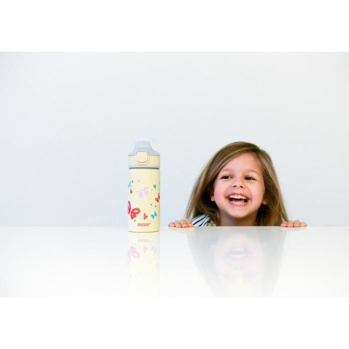 Gourde enfant - sigg - miracle buttefly - 0,4l - aluminium - étanche