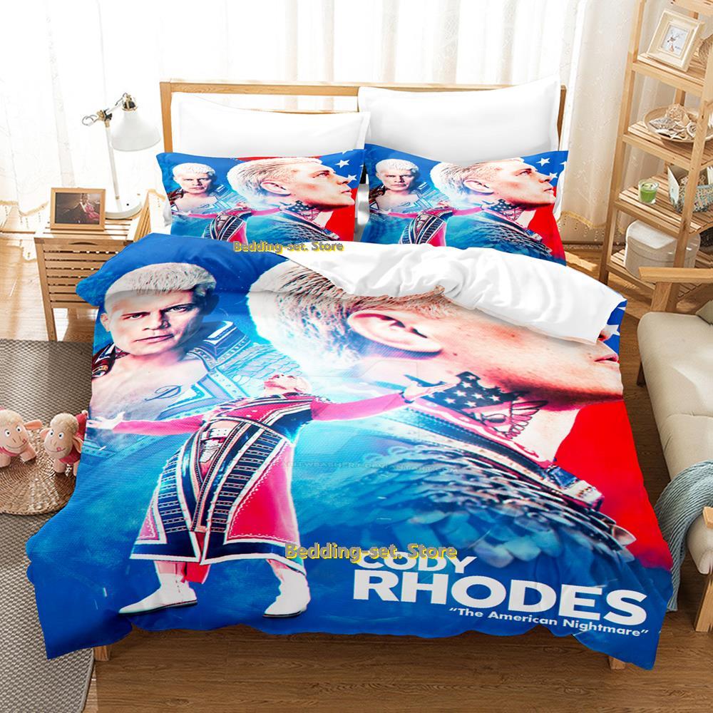 Nytt Cody Rhodes American Nightmare Sängklädesset Enkelt Twin Full Queen King Size Sängset Vuxen Barn Sovrum Påslakan Set Anime