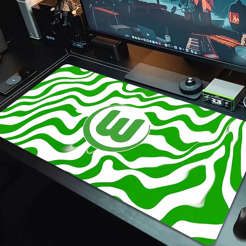 VfL Wolfsburg Mauspads Großes Gaming-Tischkissen Rutschfestes Laptop-Tablet Großes Mauspads XXL Matte Mini-PC Spielmatte Mit Verriegeltem Rand_xia