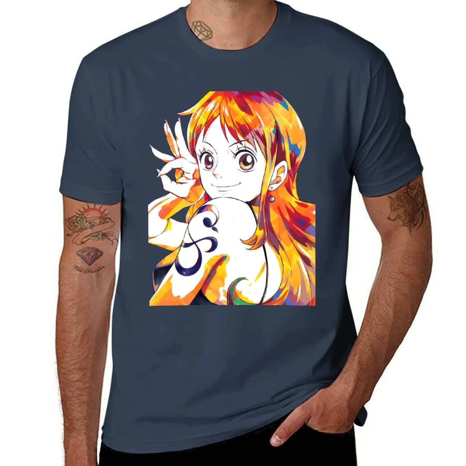 Nami Anime Pop Art TShirt sublime anime shirts graphic anime stuff mens clothes 2025 new model S