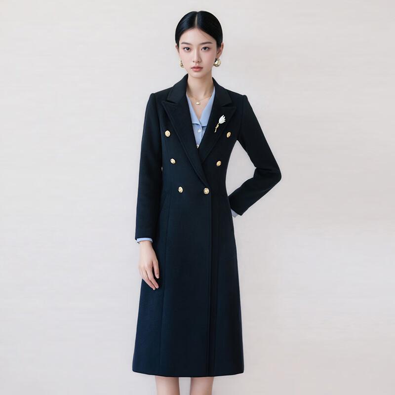 Trojeman Women's Wool Blend Coat with Detachable Down Liner