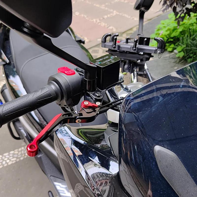 Chekis Is Suitable for Haojue Uhr125 Uhr150 Motorcycle Modified Brake Lever Brake Handlebar Front and Rear Disc Brake Aluminum A