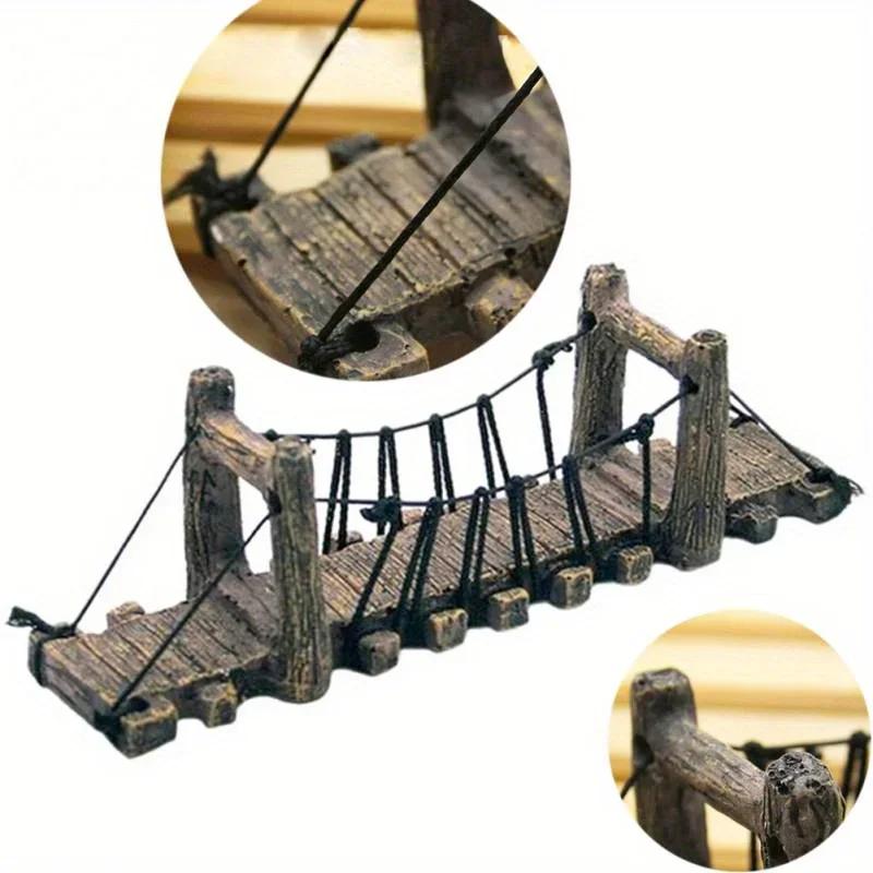 1Pc Aquarium Ornament Decoration House with Bridge for Fish Tank