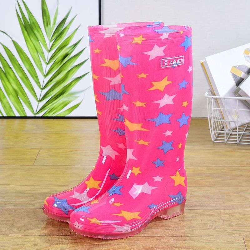 

Kitchen water boots high rain boots non-slip and wear-resistant plastic rubber boots overshoes water shoes fashion rubber shoes rain shoes women s sum 40