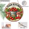 2D Flat 1pc Vintage Strawberry Aluminum Decoration Plaque, Strawberry Pattern Sign, Kitchen Decor, Pantry Decor, Farmhouse Cafe Decor and Farmers