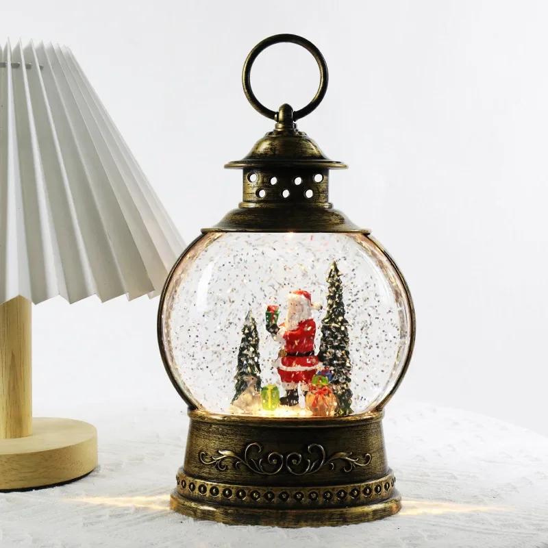 Christmas Easter Carnival Decorations Wind Lights Music Boxes Crystal Balls Santa Claus Tree Lights Ornaments Christmas Gifts