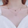 Purple Gold Lucky Brand Necklace Women'S Simple Fashion Rose Gold Plated Collarbone Chain
