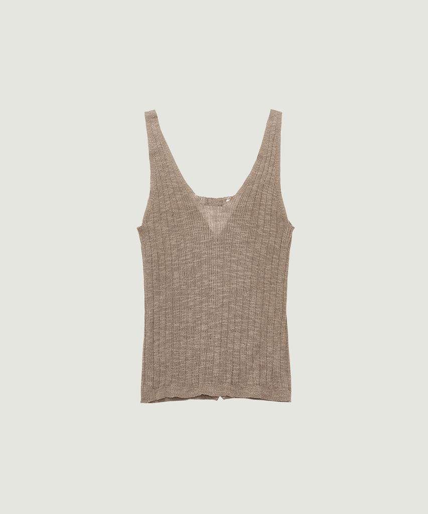 GROVE Gaby Knit Sleeveless (Brown)