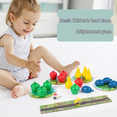 Orchard Color Sorting Puzzle: Wooden Interactive Table Game for Kids' Early Education