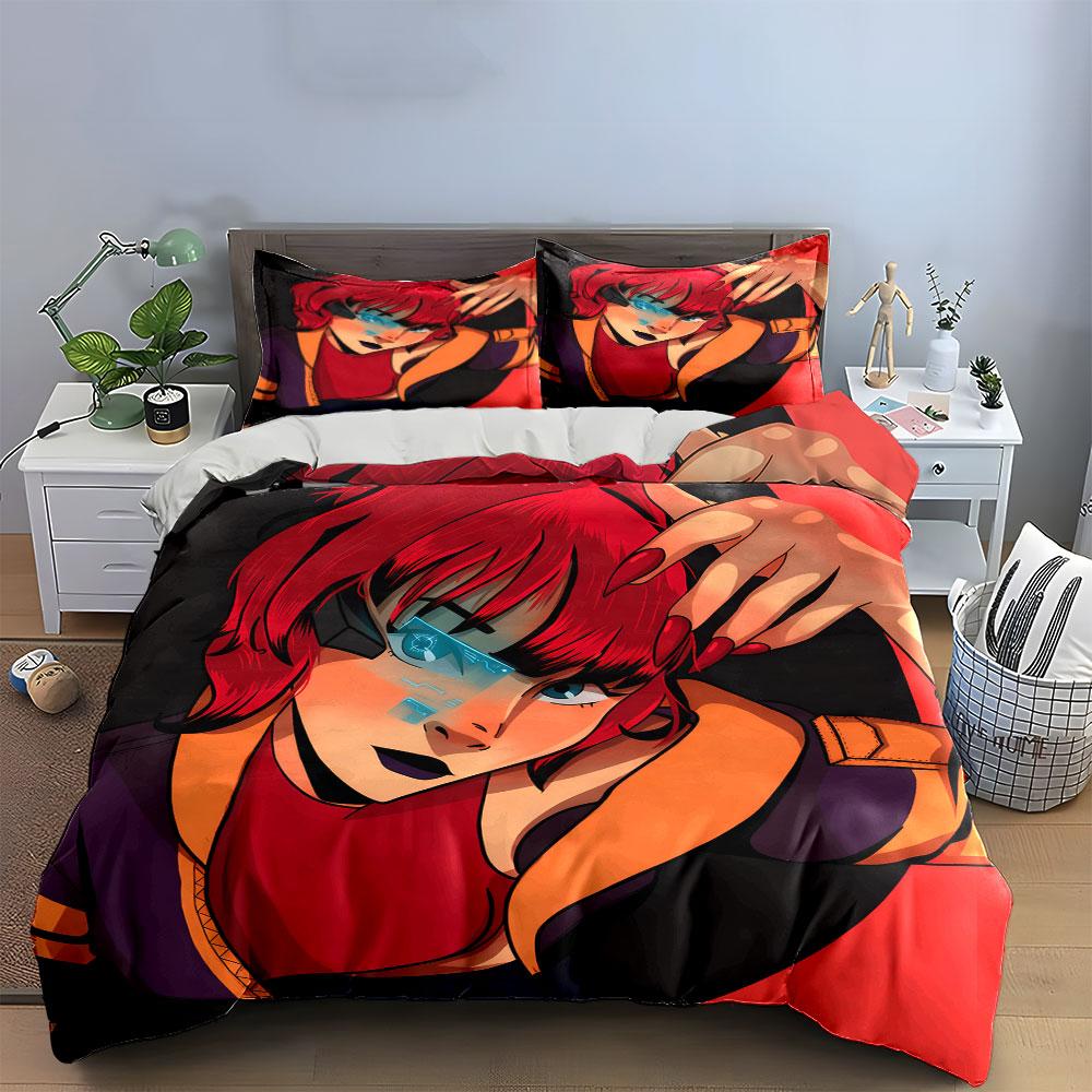 Futuristic Style Three-Piece Set Soft Comfortable Duvet Cover Bedding Set Included 1*Duvet Cover & 2*Pillowcases, Gift