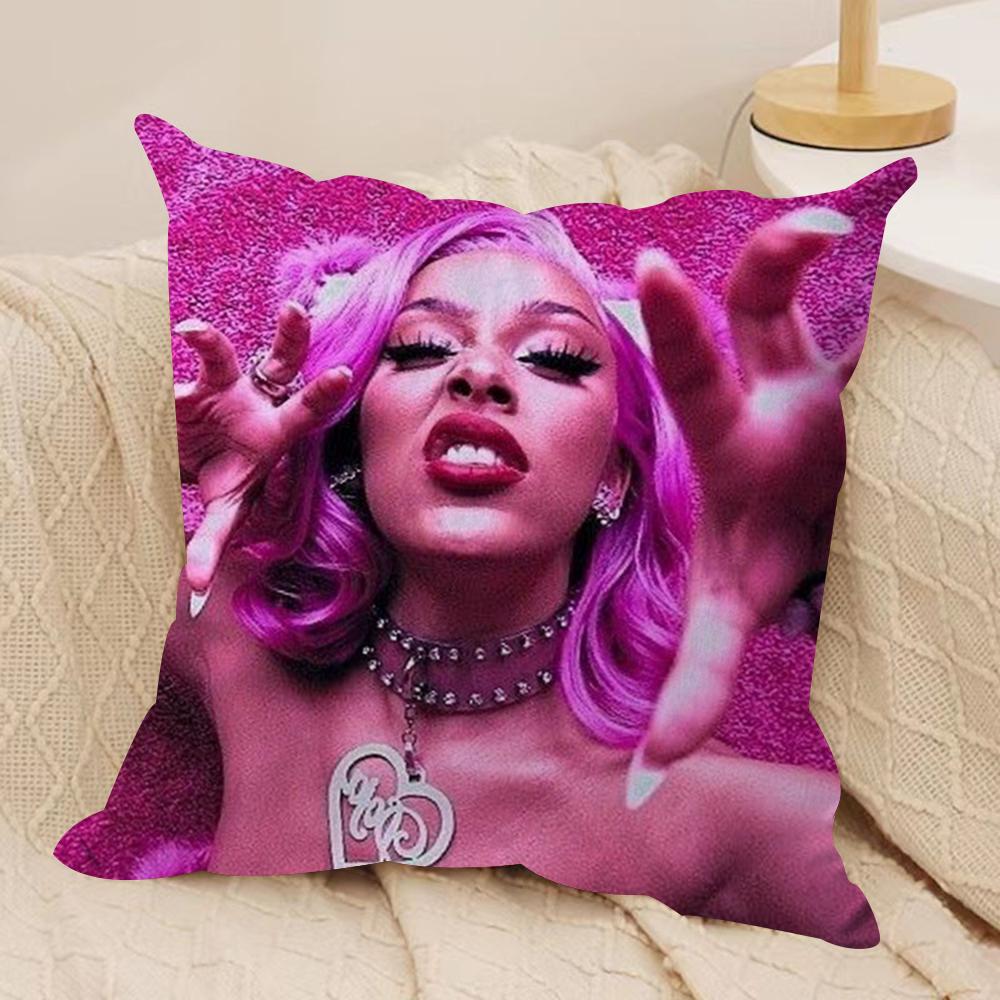 Singer DDoja CCat Cushion Cover Silky Short Plush DoubleSided Printed Pillow Case for Sofa All Seasons Home Decor Gift