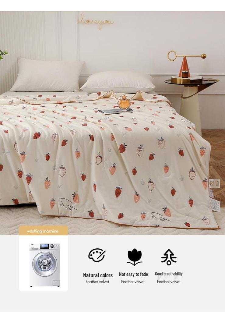 Class A Mother & Baby Knitted Cotton Soybean Summer Quilt - Cool, Washable, and Soft