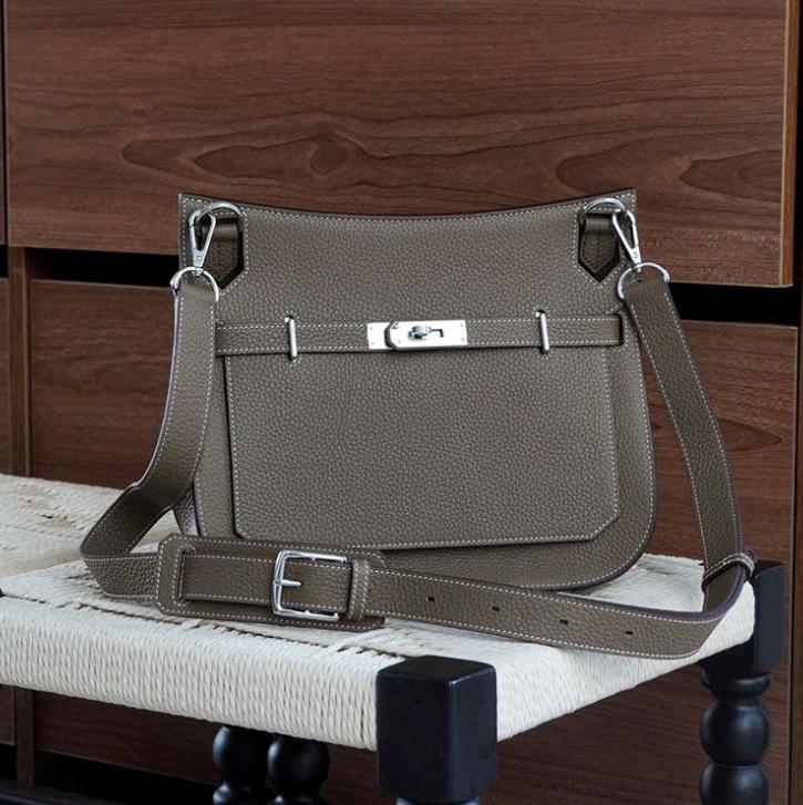 High End Half Wax Thread Layer TC Cowhide Gypsy Bag 28cm Bag Women's Single Shoulder Crossbody Bag