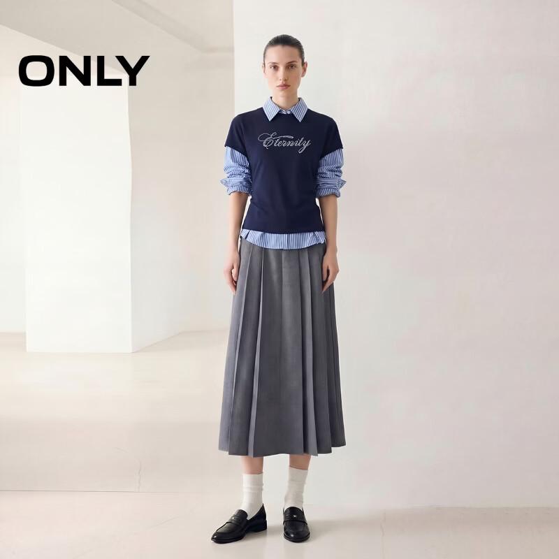 Only Women's Beaded Letter Round Neck T-Shirt