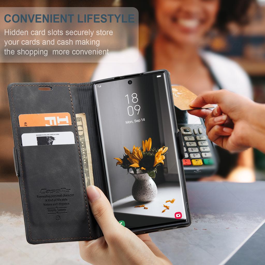 Suitable for Samsung S22Ultra phone case, Galaxy A53 phone leather case, S21FE flip cover with card slot protective case