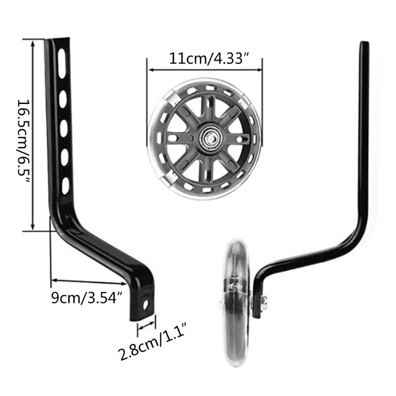 Bike Wheels Training Wheel Kids 12-20" Flashing Stabilisers Children Adult Accessories Light Stabiliser Led Stabilizer