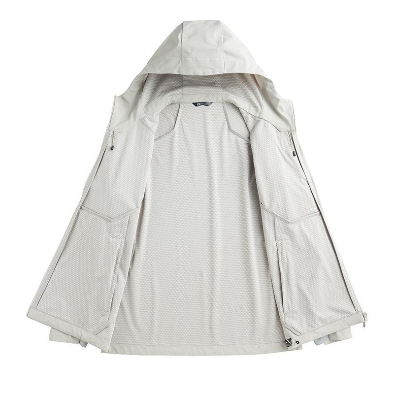 Hooded men's trench coat spring and autumn new fashion casual jacket loose haute couture outdoor hiking suit