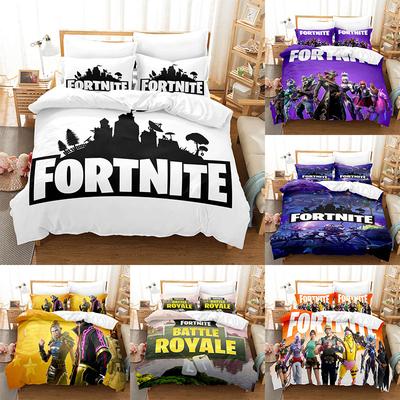Fortnite povlak na peřinu Herní 3D povlak na polštář Kreslený Anime povlečení Dekorace do ložnice Povlak na přikrývku Sada povlečení Dárek