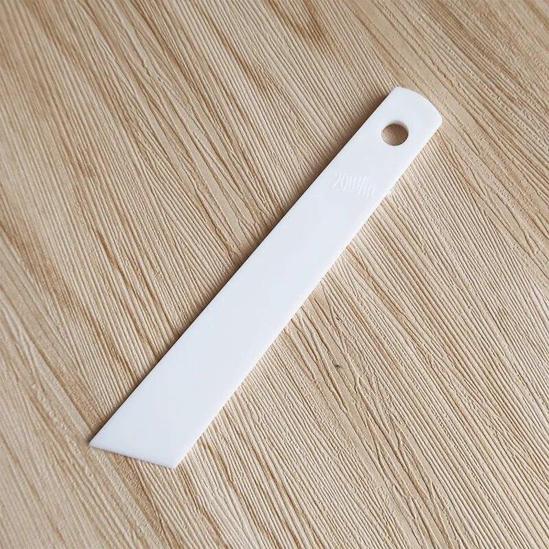 White Plastic Gumming Board Smear Glue Scraper Handmade Carving Stitching Sewing Leather Craft Tools