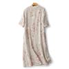 Women's Roll Tab Sleeve Cotton Dress