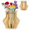 DIY Floral Arrangement Holder Wooden Puzzle Flower Vase, Display Stand for Placing Flowers & Eco Friendly Wood Decor Artificial Flowers, Suitable