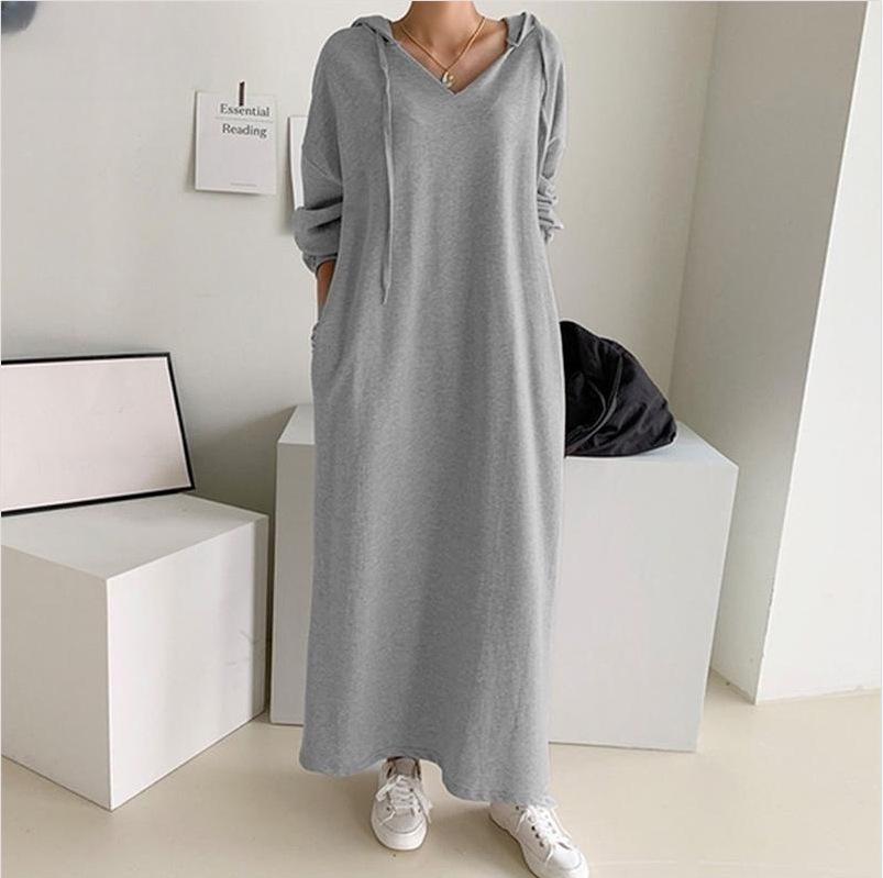 Women's New Fashion Sexy Long Shirt Dress Sweatshirt
