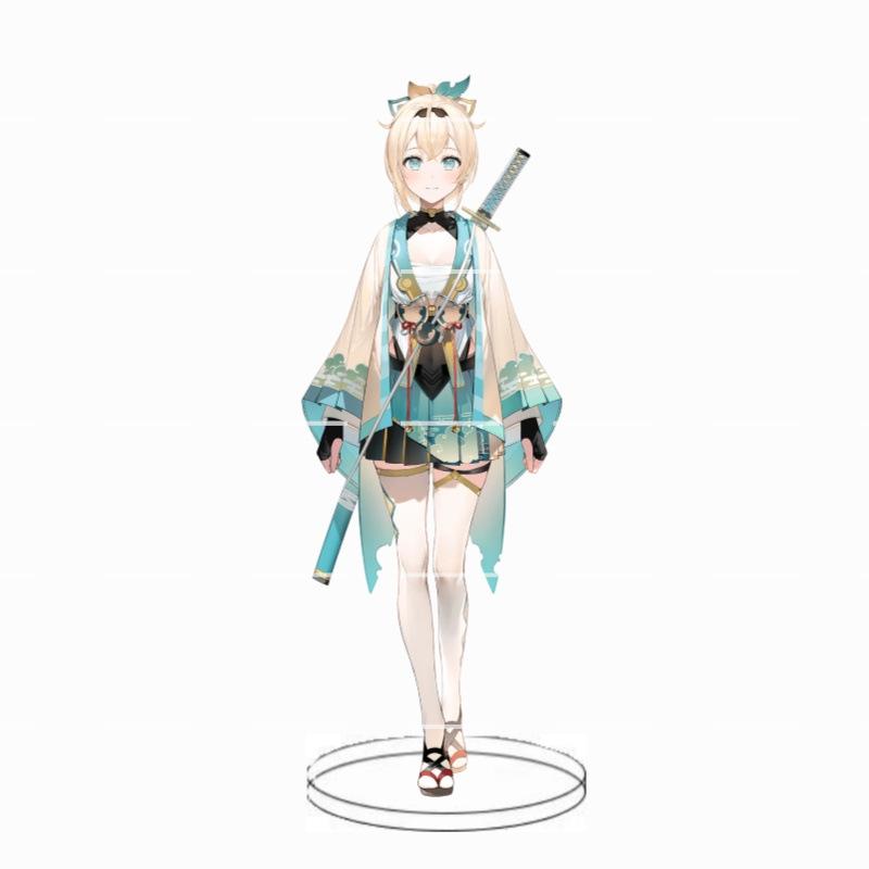 Animation Hololive anchorwoman acrylic insert card white blowing snow summer color festival animation peripheral decoration