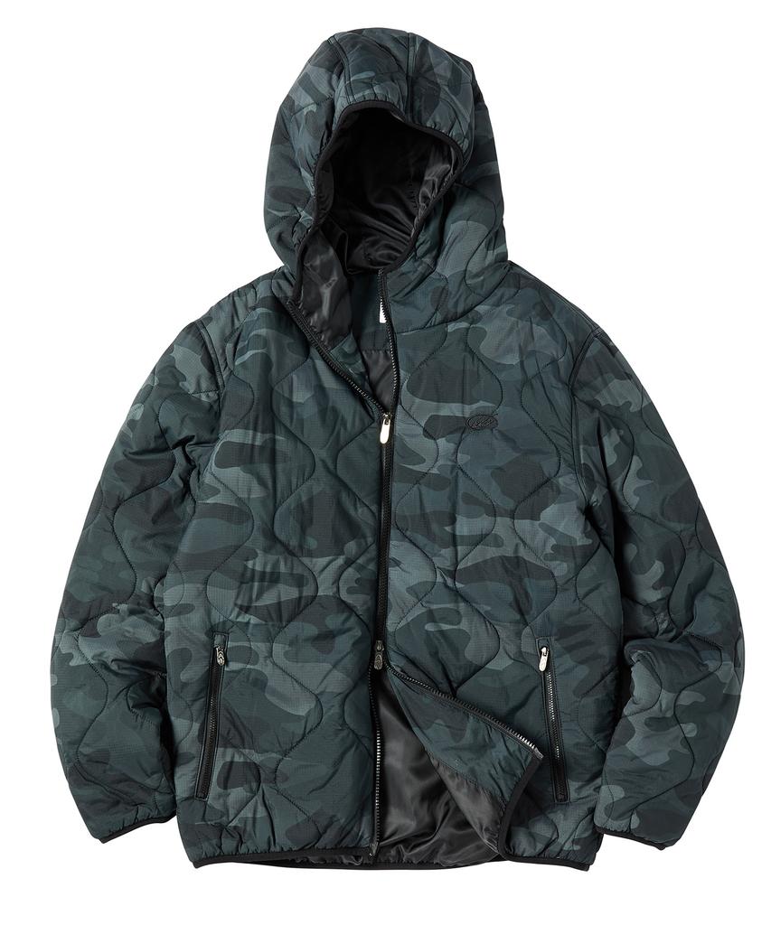 Travel Camo Light Quilted Jacket Green