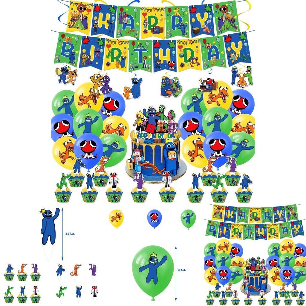 Roblox Rainbow Friends Party Supplies Kit With Banner Cake Topper Balloons And More!
