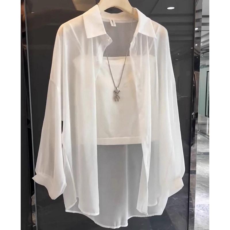 Französische Mode Perlgarn Damen Sommer Eis-Seide Langarm Strickjacke