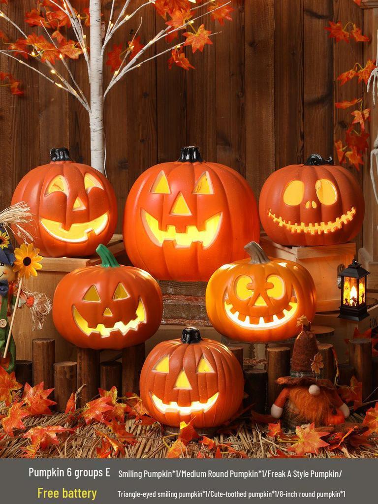 Luminous Halloween Pumpkin Lantern Decoration - Large Outdoor Display for Shopping Malls and Events