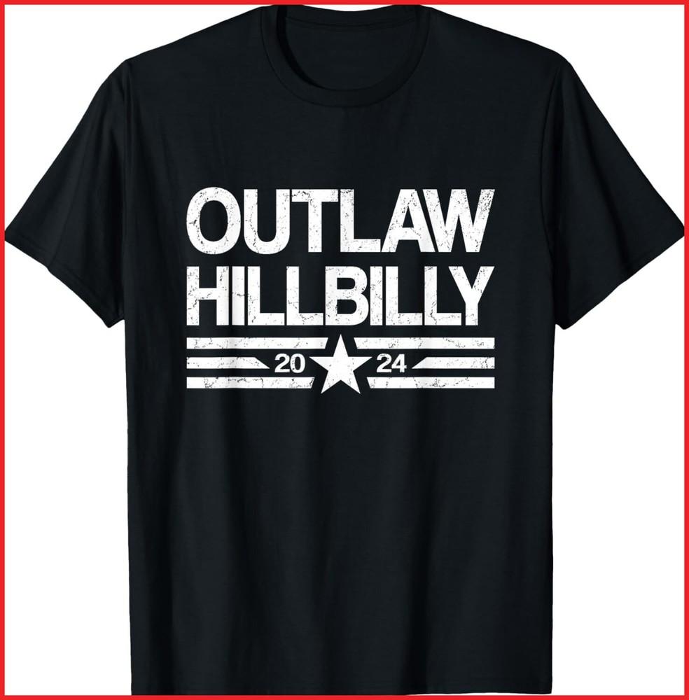 Trump Vance 2024 Outlaw Hillbilly US Flag Vintage black T-Shirt Unisex T-Shirt L