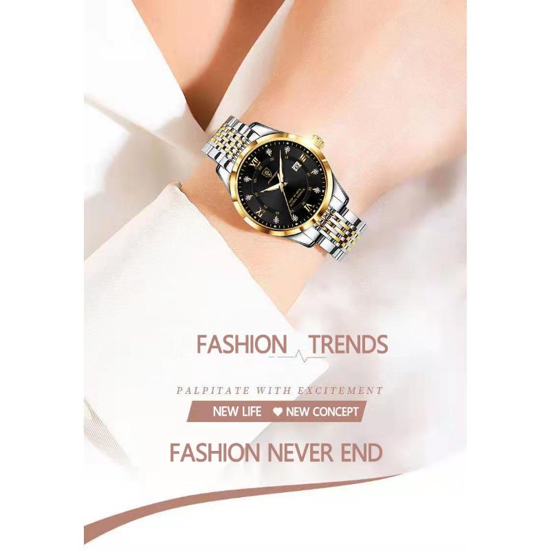POEDAGAR Original Woman Watch Waterproof Stainless Steel Luminous Date Fashion Ladies Wristwatch Business Quartz Watches