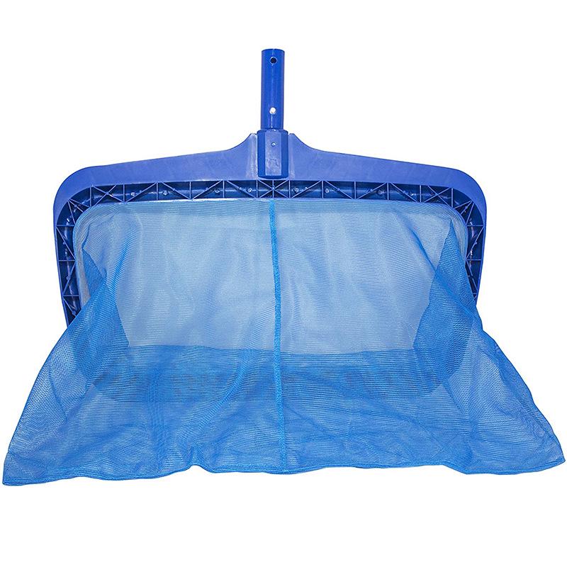 Heavy-Duty Pool Skimmer with Mesh Bag for Leaf Cleaning - Blue Deep Water Net for Ponds