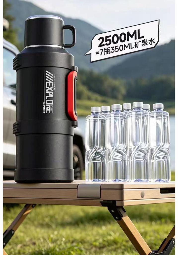 316 Stainless Steel Outdoor Thermos Flask - Large Capacity Portable Sports & Camping Water Bottle