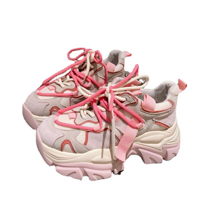 Tyk Såle Havnevind Økende Sko Damemodell 2025 Ny Vår og Høst Nett Rød Alt Student Fritidssneaker